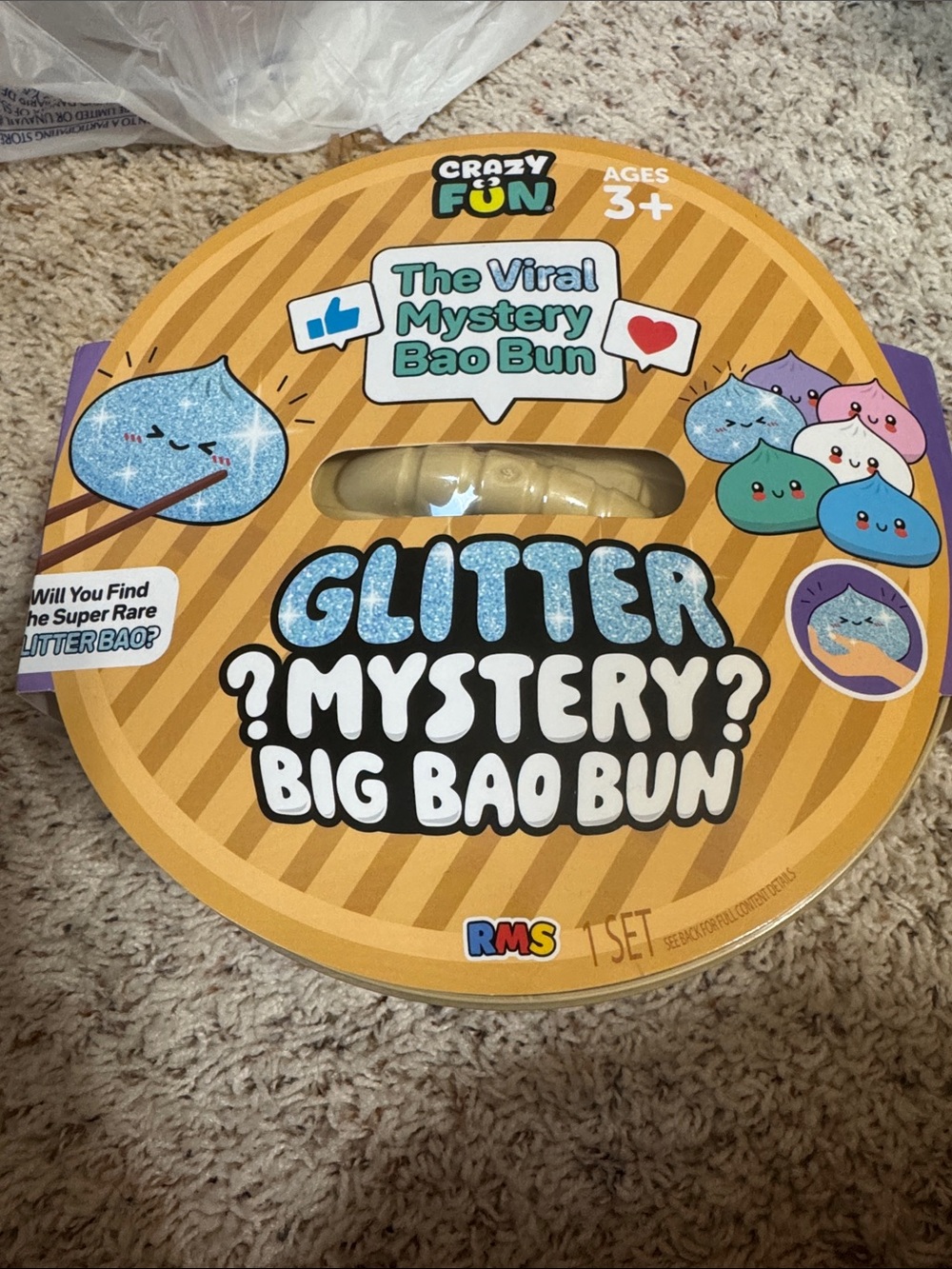 Crazy wFun Glitter Mystery Big Bao Bun - Yellow Packaging